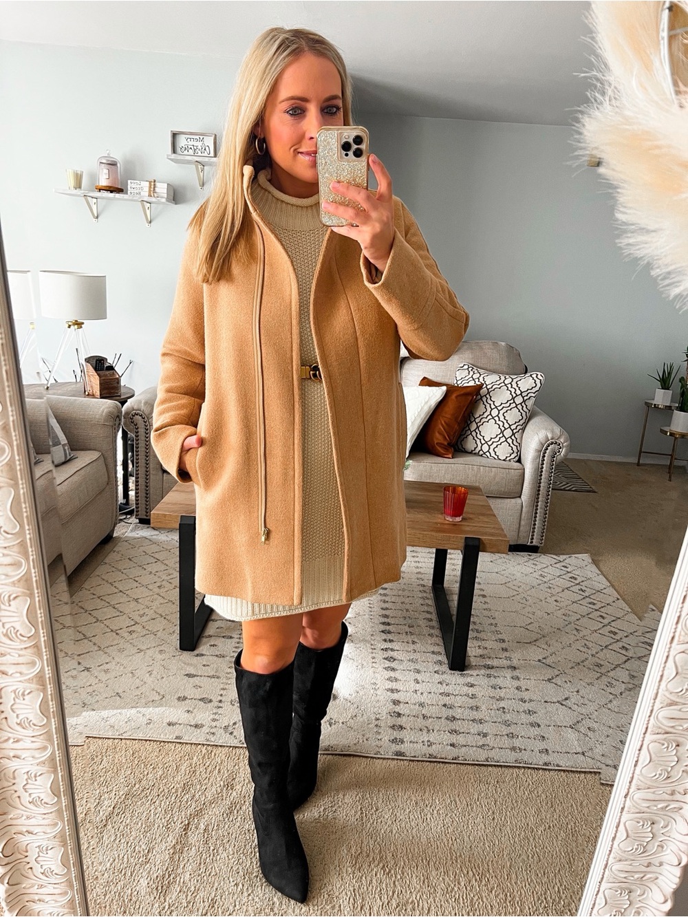 J. Crew Camel Wool-Blend coat